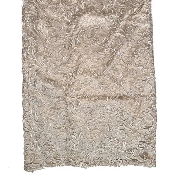 Adrianna Papell Lace Cap Sleeve Illusion Gown - Picture 3 of 10